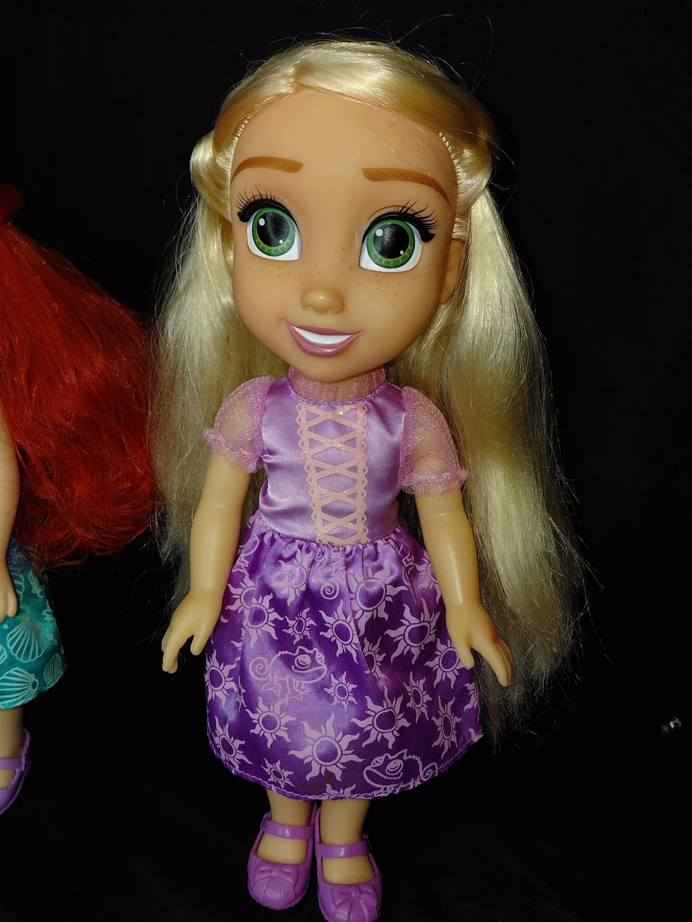 Disney Ariel Red & Rapunzel Blonde Purple Dress Dolls